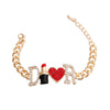 Dior-able Lipstick Gold Dog Necklace