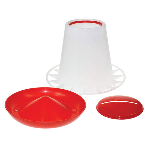 6Kg Automatic Chicken Feeder - Plastic Poultry Chook Hen Feeding Seed
